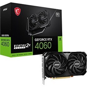Resim MSI GeForce RTX 4060 Ventus 2X Black 8G OC RTX4060 8 GB GDDR6 128 Bit DX12 PCIe 4.0 X8 Ekran Kartı 