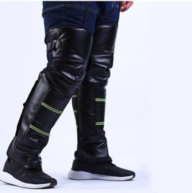 Resim Motosiklet Diz Pedleri Açık Sıcak Rüzgar Geçirmez Bisiklet Kırmızı - Siyah 