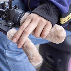 Resim 4 Adet Peluş Elektrikli Scooter Kolu Kapakları - Kış İçin Sıcak & Rahat, Motosikletler & Üç Tekerlekli Araçlar İçin Uygun 