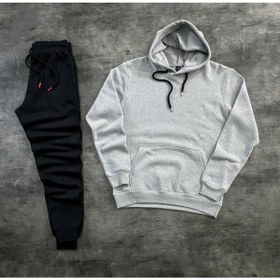 Resim SR Tekstil Sportwear Company Kapüşonlu Unisex Eşofman Takımı 2 Iplik Polarlı Eşofman Takımı 