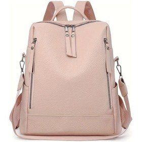 Resim Fochsia Kadınlar İçin Pembe Hafif Büyük Kapasiteli Sırt Çantası Seyahat Günlük Kullanım Pembe 