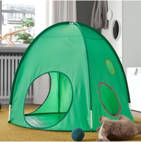 Resim IKEA Çocuk Oyun Çadırı Yeşil Renk 98x80 cm Çadır Oyun Evi 
