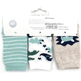 Resim Bebitof 3'lü Bebek Çorabı 417 Mint-ekru-bej Mint - Ekru - Bej 