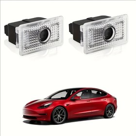 Resim 2 Adet LED Yansıtma Lambası, for TESLA Ile Uyumlu, Model 3, S, Y Ve X Için Ultra Parlak 12V Hoşgeldin Adım Aydınlatması - Pil Gerektirmeyen İç Mekan Konfor Aydınlatması. 