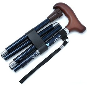 Resim 606saw Kifidis Taşlı Katlanır Baston 9033-2 Lacivert Desenli 