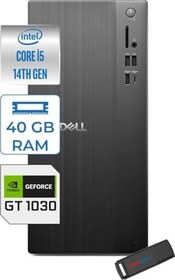 Resim Dell Tower ECT1250 Intel Core I5 14400 40GB Ddr5 2tb SSD 4GB/GT1030 WIN11PRO Kurumsal Masaüstü Bilgisayar 1030ECT125014P15 + Zettausb 