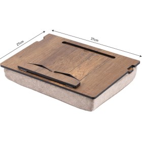 Resim Vigo Wood Minderli Kitap Okuma Standı Eğim Ayarlanabilir Çizim Okuma Evden Çalışma Minderli Laptop Sehpası 