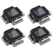 Resim Opulentliving 4'lü Güneş Enerjili Havuz Güverte Işıkları - Siyah, Otomatik Çalışma, Kolay Kurulum, Su Geçirmez Siyah 