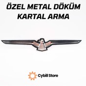 Resim CybillStore Kartal Krom Metal Arma Üst Kalite 1 Adet 23x4 Cm 