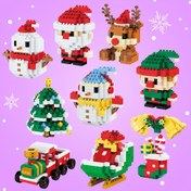 Resim Mini Sevimli Karikatür Noel Temalı Yapı Blokları Oyuncaklar, Noel Baba, Noel Elfleri, Kar Taneleri, Noel Ağaçları, Geyikler, Çanlar ve Çoraplar, Trenler, Noel Karakter Modelleri, Noel Hediyeleri 