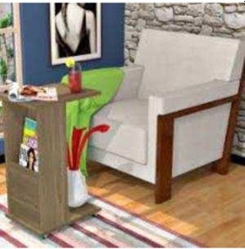 Resim Modilayn Ata Gazetelik- Dergilik- Servis Tekerlekli C Yan Sehpa. N11.2685 