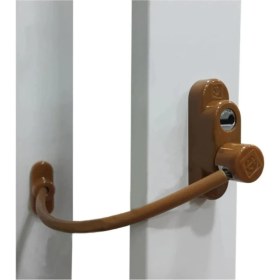 Resim Mabeyn Çelik Halatlı Kablolu Pvc Pencere Emniyet Çocuk Güvenlik Kilidi 3 Adet (Kahverengi) 
