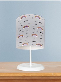 Resim Mekta Home Bebek Ve Çocuk Odası Yol Ve Seksek Desenli Abajur 