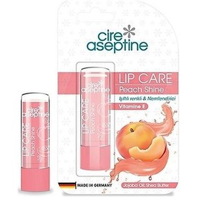 Resim Cire Aseptine Lip Care Peach Shine Renkli Dudak Nemlendirici 4,5 g 