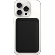 Resim Mena Rise 15 / 14 / 13 / 12 Serisi Için Güçlü Manyetik Özellikli Aksesuarlarıyla Uyumlu Deri Cüzdan Kartlık (Siyah) 