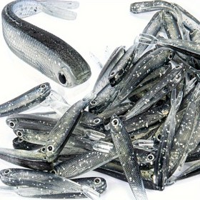 Resim 30 adet Yumuşak Olta Yemleri, Silikon Swimbaits, Doğal Yüzen Olta Yemleri, Kurşunsuz, Tatlı Su ve Tuzlu Su Olta Balığı, Bass, Crappie, Walleye, Alabalık için 