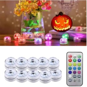 Resim Willowhaven 10 Adet Rgb Arabada Akvaryum Için Yapışkanlı Tavan Iç Aydınlatma Uzaktan Kumandalı 