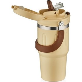 Resim Shotay St-8166 Çift Kullanım Pipetli/rahat İçim Beyaz 650ml Çelik Termos Diğer 