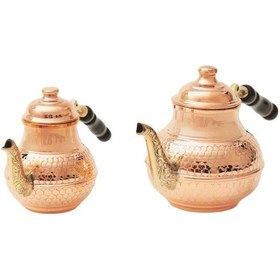 Resim Baklava Küçük Ağır Çaydanlık Kırmızı 