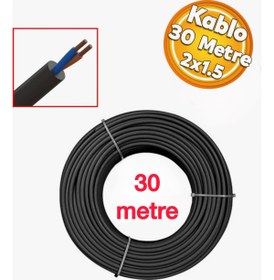 Resim Toroslar Toros Ttr Çok Telli Elektrik Kablosu Bakır İletken Damarlı Siyah Kablo 2x1,5 30 Metre 