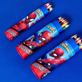 Resim Marvel Spider-Man Renkli Kalemler, Profesyonel Çizim Seti, Okula Dönüş Sezonu İçin Temel Okul Malzemeleri, 12-Renk, 24-Renk ve 36-Renk Sanat Boyama Kalemleri 