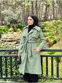 Resim bezenstore YAKASI İP DETAYLI DÖRT DÜĞMELİ KABAN MİNT 