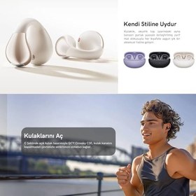 Resim QCY C30 (QT33) Crossky Kablosuz Küpe Kulaklık 4 Mikrofon Enc Ipx5 Bluetooth 5.4 Siyah 