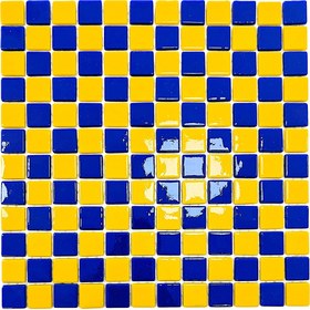 Resim MozaiKristaL Tüm Yüzeyler Için 25x25mm. Fenerbahçe 31,5x31,5cm. Cam Mozaik. (10 FİLE KARO=1M2 FİYATIDIR) 