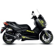 Resim Yamaha Xmax Neon Sarı Movıstar Sticker Etiket Modeli 