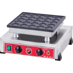 Resim Işıkgaz Silverınox Yuvarlak Bubble Waffle Makinesi, Tekli, Elektrikli 