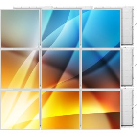 Resim Gök Panel 60 x 60 LED Panel Aydınlatma Desenli 3x3 9'lu Grup 46510112SA 