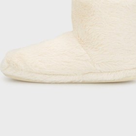 Resim Lela Yumuşak Dokulu Peluş Ponponlu Bayan Panduf 6722003 Ekru 