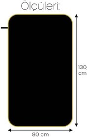 Resim Unisex Mikrofiber Plaj Havlusu 80x130 cm Yumuşak Dokulu Deniz Banyo Sporcu Havlusu Large Boy (Siyah) 