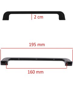 Resim Nzb Mobilya Mutfak Dolabı Çekmece Dolap Kapak Kulpu Kulbu Siyah 160 mm Metal Kulp 