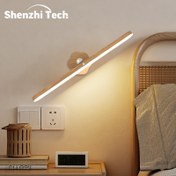 Resim Shenzhi Tech LED Dolap Işıkları, Döner Duvar Lambası, USB C Şarj Edilebilir Gece Lambası, Ev Yatak Odası Banyo Mutfak için Ayarlanabilir Yatak Lambası 