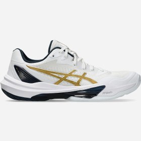 Resim Asics SKY ELITE FF 3 Kadın Beyaz Sarı Voleybol Ayakkabısı 1052A075-102 
