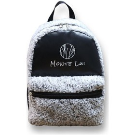 Resim Monte Lui Mnt3637 Peluş Sırt Çantası Gri Kahverengi 