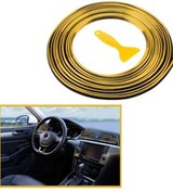 Resim Autowise Trim Fitili Oto Geçmeli Gold Trim Fitili Süs 5 Metre Nikelajlı 