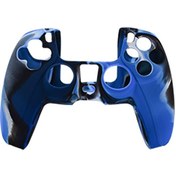 Resim Cbtx PS5 Denetleyicisi İçin Yumuşak Silikon Koruyucu Kılıf Kamuflaj Mavi 