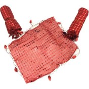 Resim Prestij Boncuk Düğün Kına Nişan Halay Mendili 10 Adet - Kırmızı 