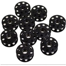 Resim Sanayi Tipi Düz Dikiş Makinası Metal Delikli Siyah Masura 10 Ade 