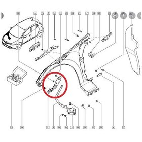 Resim Renault Clıo- 4- Sport Tourer- 16/19 Ön Çamurluk Bağlantı Suportu Sağ Uç Kısım Sac Eagle Body 