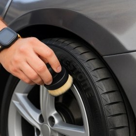 Resim TE Dükkan Buğz Siyah Lastik Parlatma Fırçası 