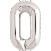 Resim Gümüş Rengi Folyo Rakam Balon 1 Metre 