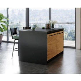 Resim Sally Mutfak Adası - Alt Modül 120 Cm Antrasit 