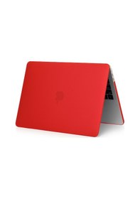 Resim Arabulalaca Apple Uyumlu MacBook Pro 13" A1989 A2159 Mat Doku Kılıf Kırmızı 