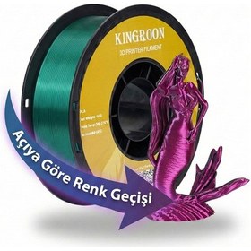 Resim Çift Renkli Filament - Kırmızı & Yeşil Red-green - 1.75mm 1kg - Büyülü Renk Geçişi 