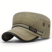 Resim Unisex Casual Pamuk Beyzbol Şapkası, Hasarlı Deri Kenar, Düz Renk, Güneş Koruma Şapkası, Elde Yıkanabilir, %80 Pamuk %20 Polyester, Herkes İçin Bir Beden 
