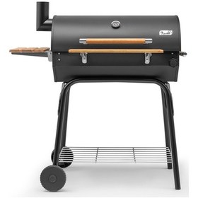Resim Grillia Grillord 75 Kömürlü Barbekü 2 Adet Döküm Izgaralı + Hediye Seti Önlük + Kılıf Siyah 