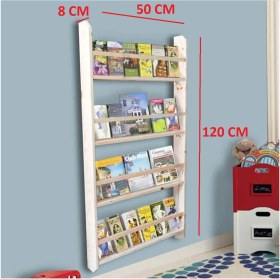 Resim İhlas Montessori Kitaplık Çocuk Odası Eğitici Kitaplık Ahşap Bebek Çocuk Odası Montessori Ahşap Duvar Rafı 